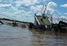 Draga de la ANNP sigue hundida desde el año 2017 en Vallemí