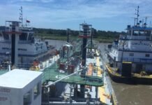 Capitanes reclaman que dragado del río Paraguay es deficiente