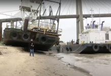 Embarcaciones encallan debido a la bajante extrema del Paraná