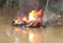 Lancha semirígida de PNA ardió en llamas