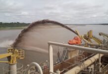 Dragado del paso queso, zona del bermejo, finalizaría mañana Imagenes de la Draga Alvar Nuñez Cabeza de Vaca