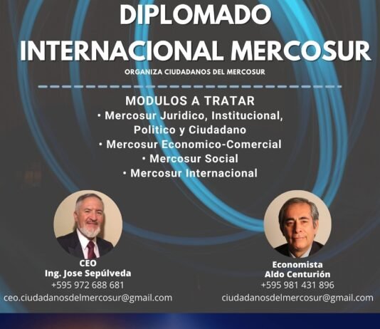 Ciudadanos del mercosur dictará diplomado internacional con el lema “Más y Mejor MERCOSUR”