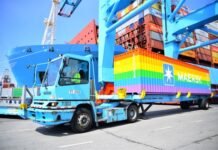 Contenedores multicolor de Maersk que celebran la diversidad llegan ahora a Rotterdam