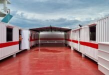 TOSA construyó un hospedaje flotante para operadores que realizaran Dragado en el río Paraguay