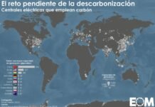 El mapa de las centrales de carbón en el mundo