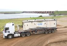 Arriba a zona de obras los componentes de las turbinas para la Central Aña Cuá