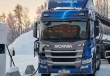 El Camión eléctrico Scania de 64 toneladas ya rueda en la carretera con Wibax