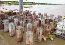 Puente Héroes del Chaco: culmina hormigonado de pilotes para la base del atirantado