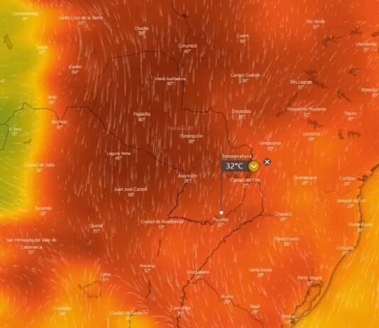 Para los próximos días se esperan temperaturas superiores a los 40 grados en gran parte de Sudamérica