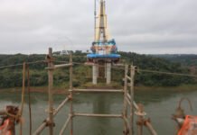 Tramo central del Puente de la Integración está a 76 metros de culminar