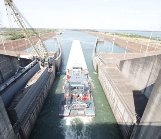 Más de 20 mil toneladas de arroz Paraguayo esclusaron Yacyretá el pasado viernes