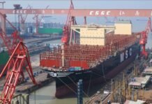 Las alucinantes dimensiones del nuevo barco carguero más grande del mundo: 24.116 contenedores en un viaje