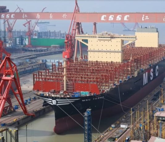 Las alucinantes dimensiones del nuevo barco carguero más grande del mundo: 24.116 contenedores en un viaje