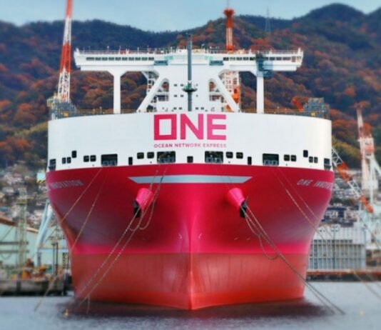 Primer buque de 24 mil TEUs de ONE que se construye en Japón se entregará el primer semestre del 2023