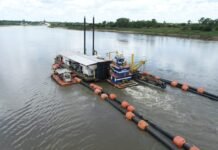 Draga que abrirá el canal en la «Vuelta Queso» ya se encuentra en navegación rumbo a la zona crítica