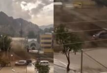 Río se desborda y arrasa con personas y autos en Bolivia