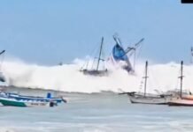 Olas gigantes causan estragos en la costa norte del Perú