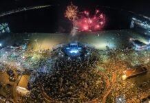 Encarnación recibe el 2025 con una celebración multitudinaria en la playa San José