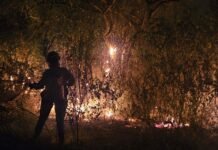 Voraz incendio en el Banco San Miguel: Bomberos enfrentaron llamas hasta altas horas