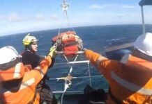 Prefectura Naval Argentina realiza heroico rescate del Capitán Guillermo Tarapow en alta mar
