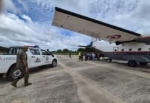 Habilitan base aérea de rescate en Fuerte Olimpo ante emergencia por lluvias