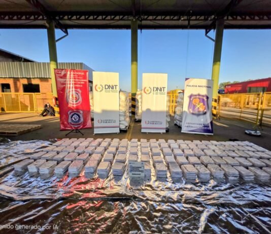 Golpe al crimen organizado: incautan 500 kilos de cocaína en Villeta