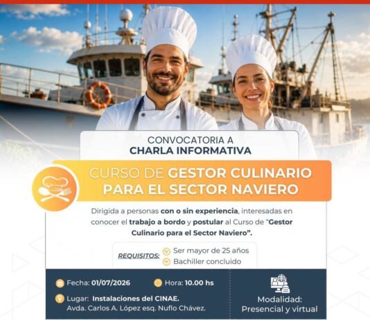 CAFYM impulsa una nueva oportunidad para ingresar al sector naviero: convocatoria abierta para hombres y mujeres interesados en la cocina a bordo