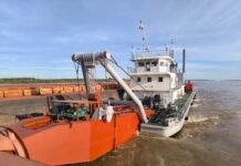 La draga japonesa DRM-5 Paraguay ya navega rumbo al país y arribaría a Pilar este viernes