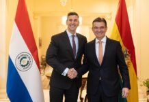 Peña y Paz ratifican una agenda común para impulsar la Hidrovía, el Corredor Bioceánico y la integración regional