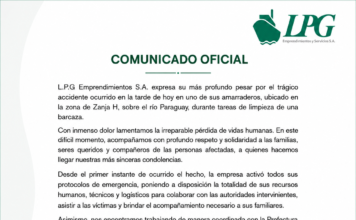 L.P.G. Emprendimientos S.A. expresa su profundo pesar y reafirma su colaboración tras el trágico accidente en el río Paraguay
