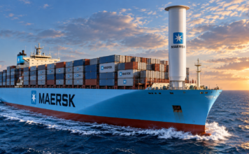 Maersk probará propulsión eólica asistida en un portacontenedores en 2027
