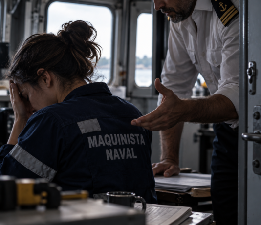 Maquinista naval argentina denuncia violencia, abuso y hostigamiento laboral a bordo de una embarcación